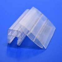 UV protected polycarbonate u shaped profiles h connector extrusion